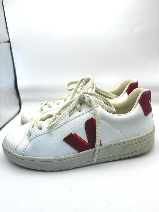 Veja Shoes - Veja V-10 White Sneakers with Red Accents Women's size 9